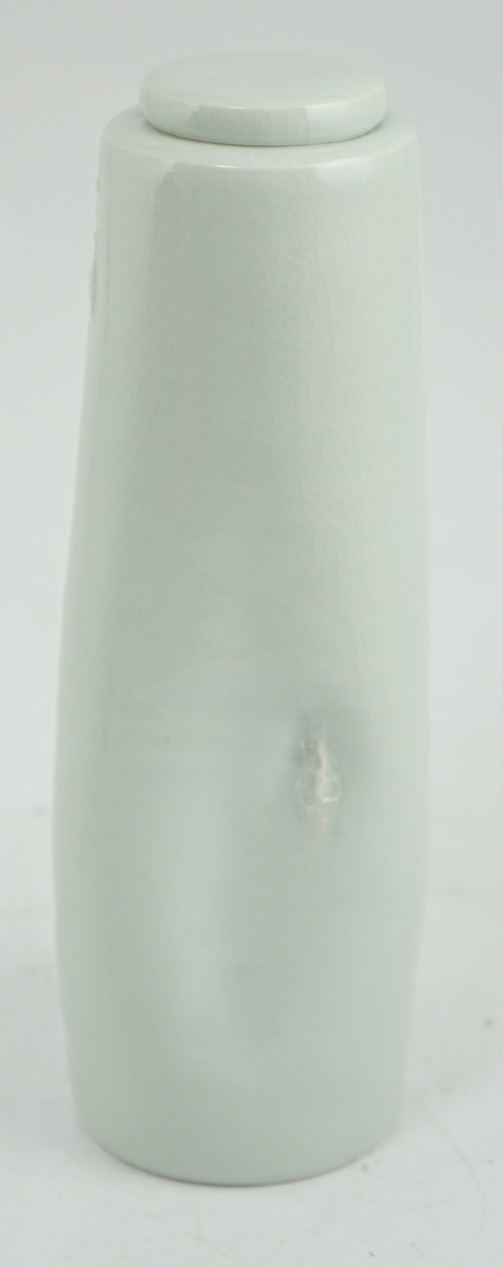 Edmund de Waal (b.1964), a tall, dimpled porcelain jar and cover, 1993
